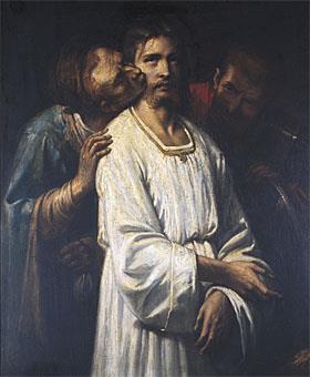 Le Baiser de Judas figure peintre Thomas Couture Peintures à l'huile